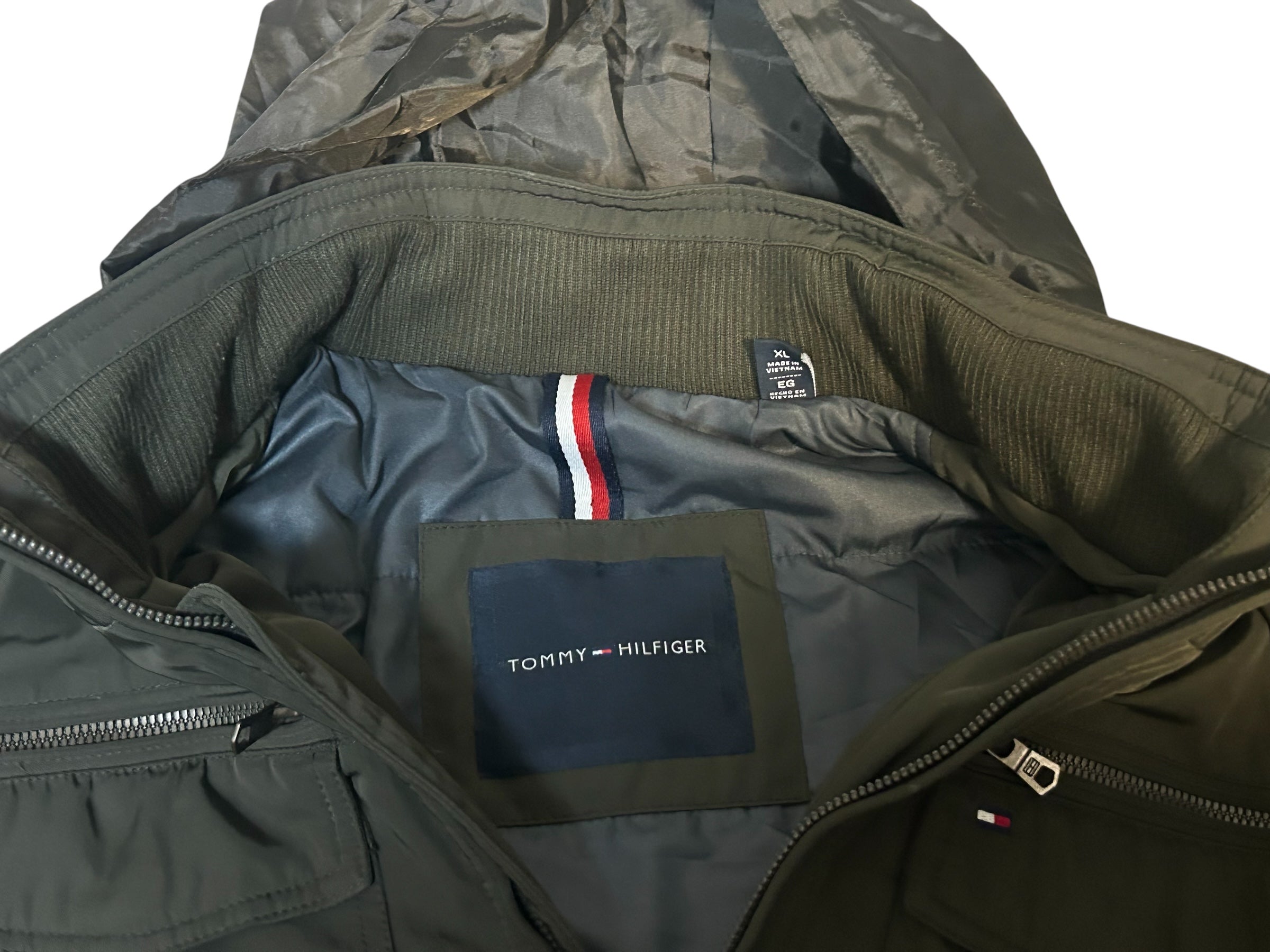 Tommy Hilfiger olive green jacket coat water/wind resistant- Men's size XL