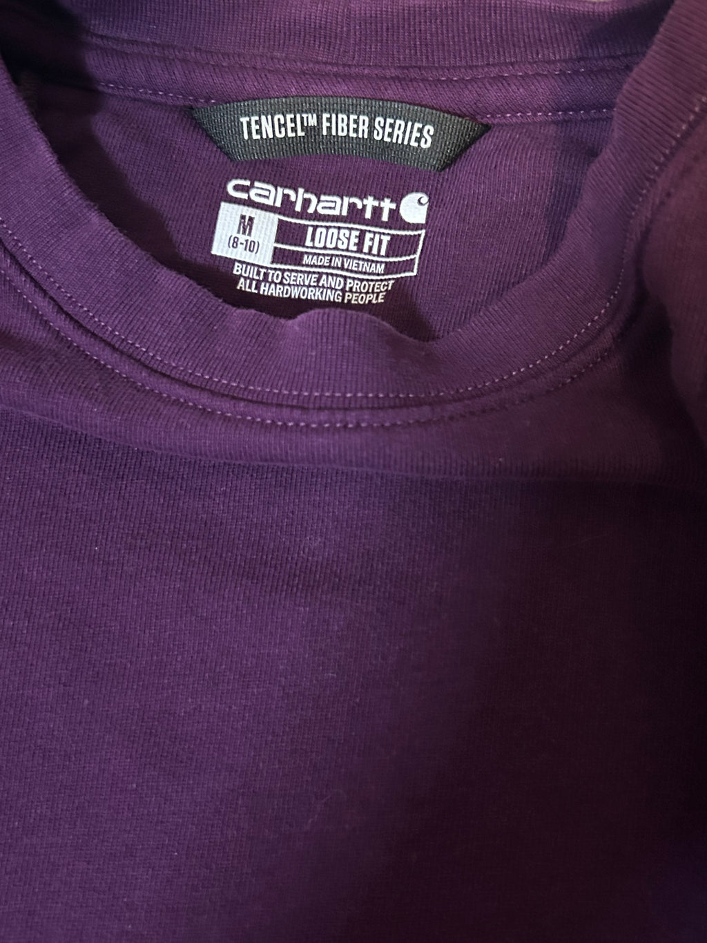 Carhartt Sweatshirt Womens Medium Loose Fit Purple Crewneck Tencel Fiber Series