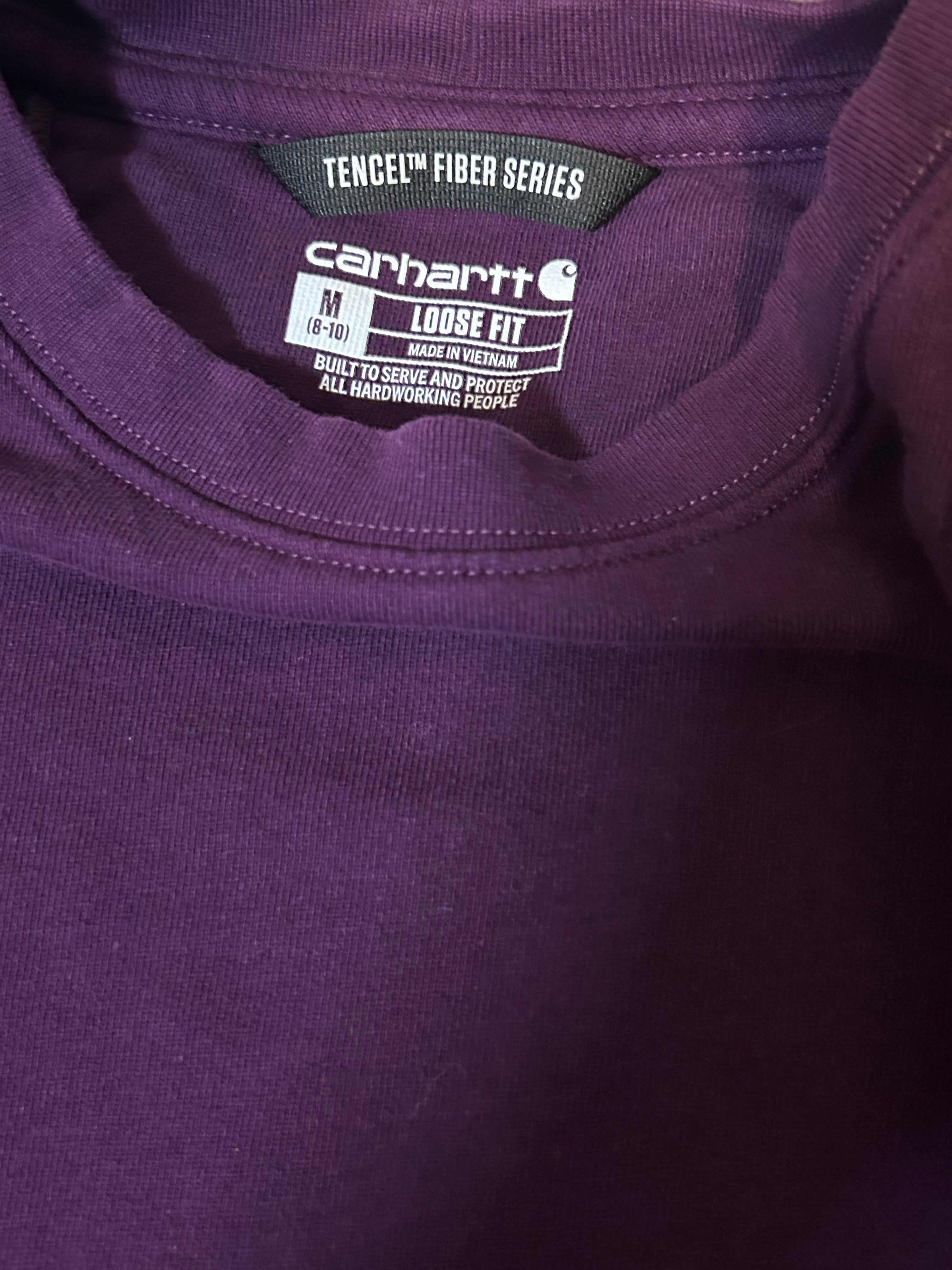 Carhartt Sweatshirt Womens Medium Loose Fit Purple Crewneck Tencel Fiber Series