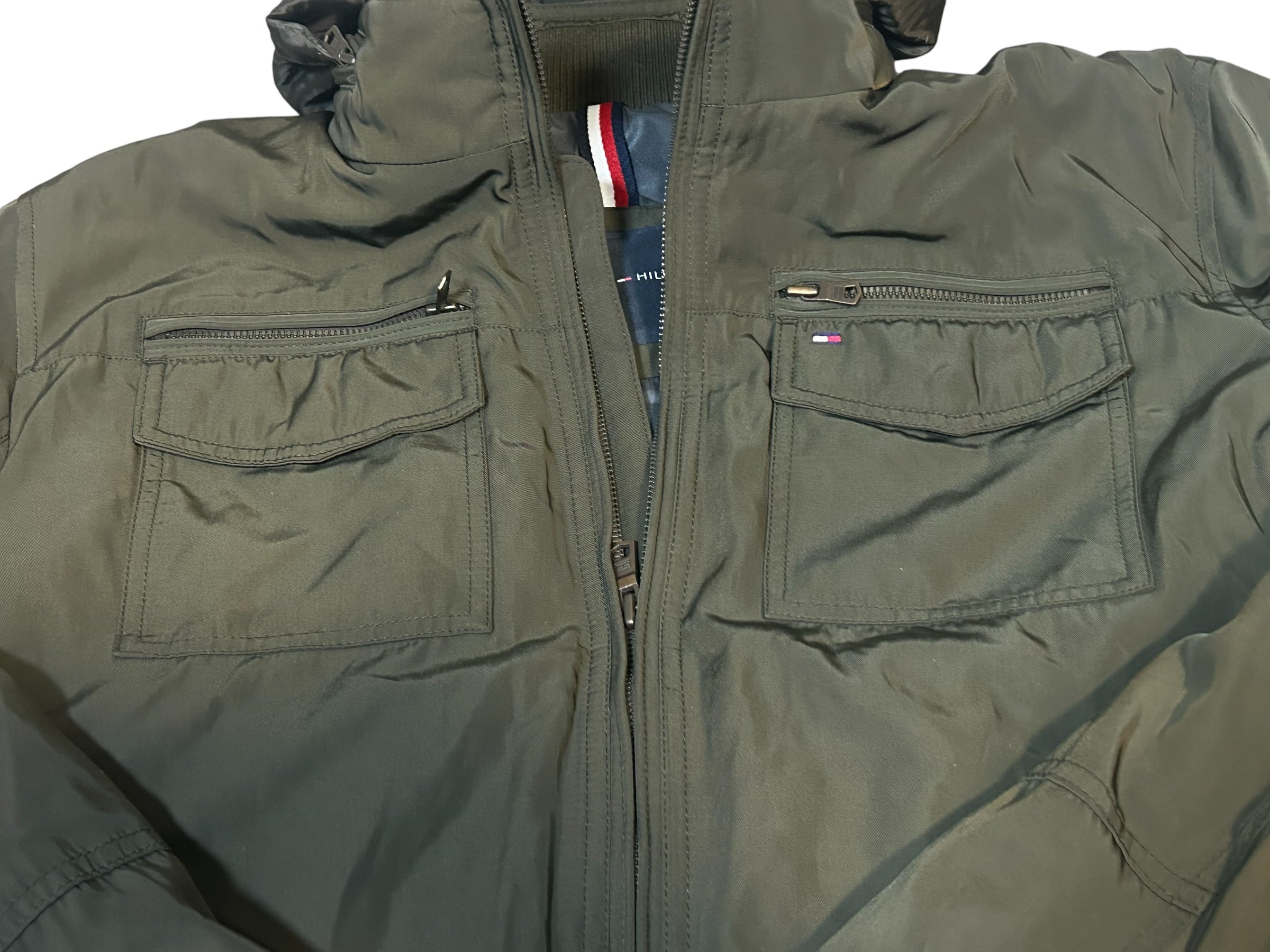 Tommy Hilfiger olive green jacket coat water/wind resistant- Men's size XL