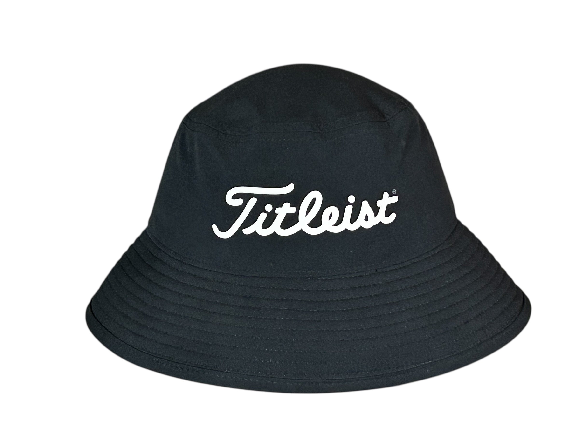 Titleist Men's StaDry Waterproof Bucket Golf Hat - Black/White, Small/Medium