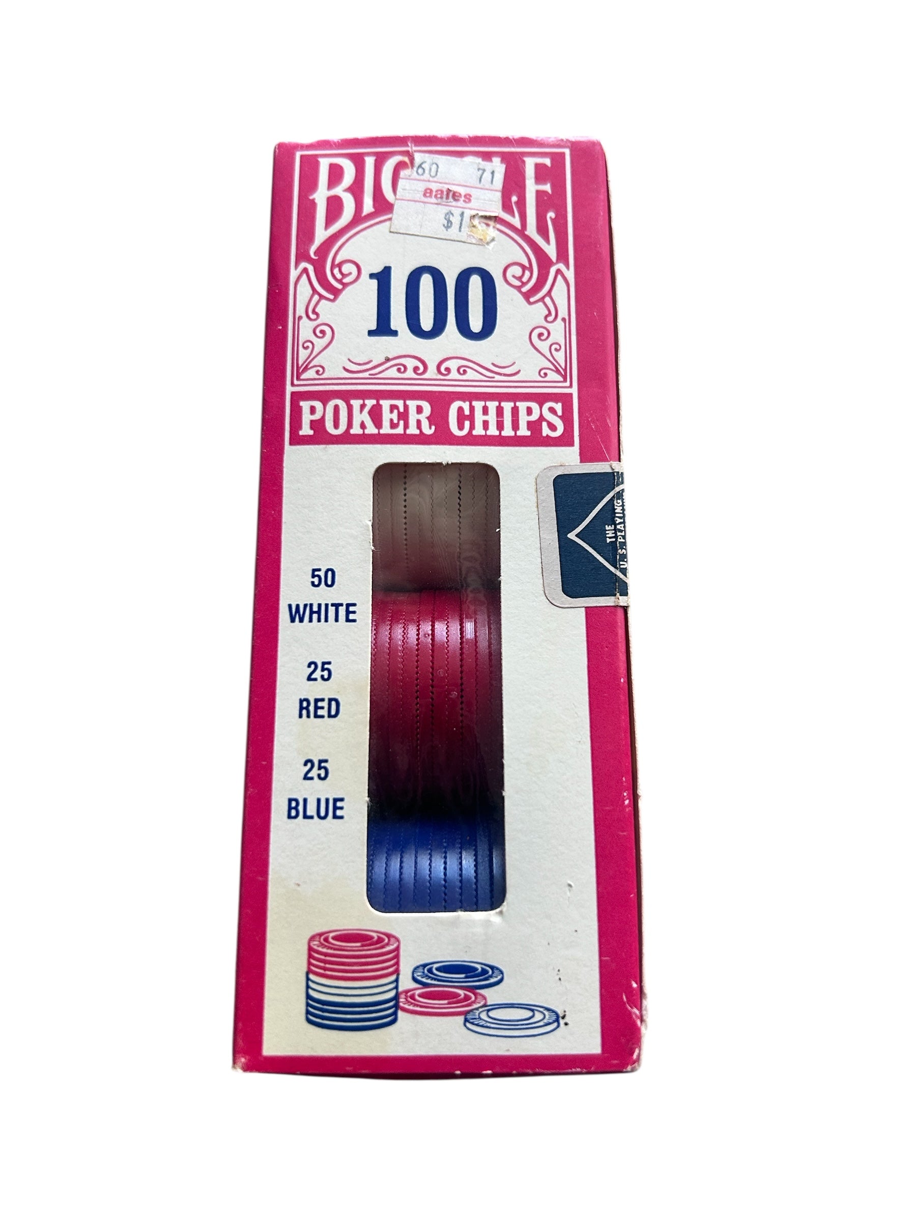 VINTAGE BICYCLE POKER CHIPS Set Of 100-COLLECTIBLES