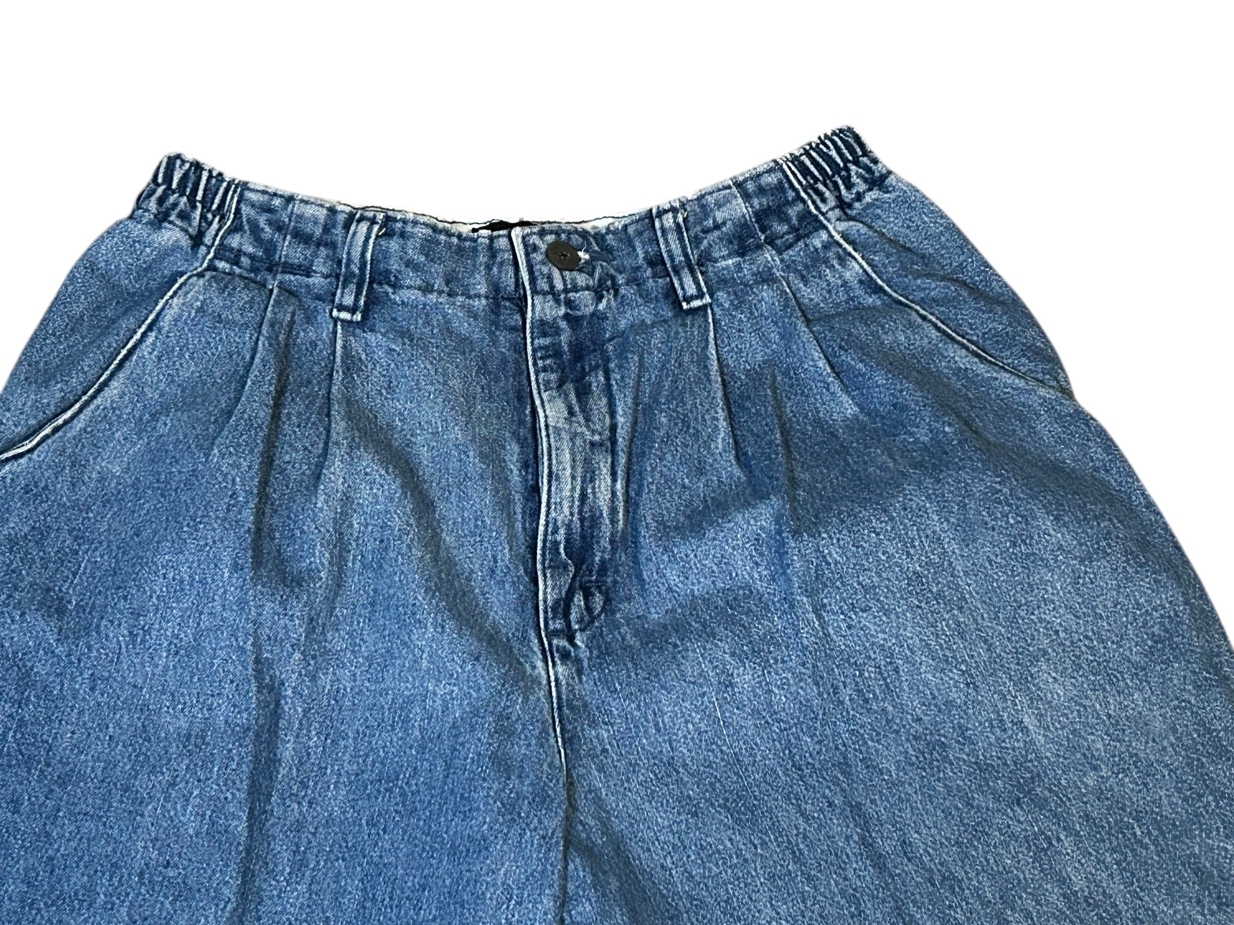 Vintage Lee casual jeans slacks mom jean pleated tapered elastic waist- Women's size 8 petite