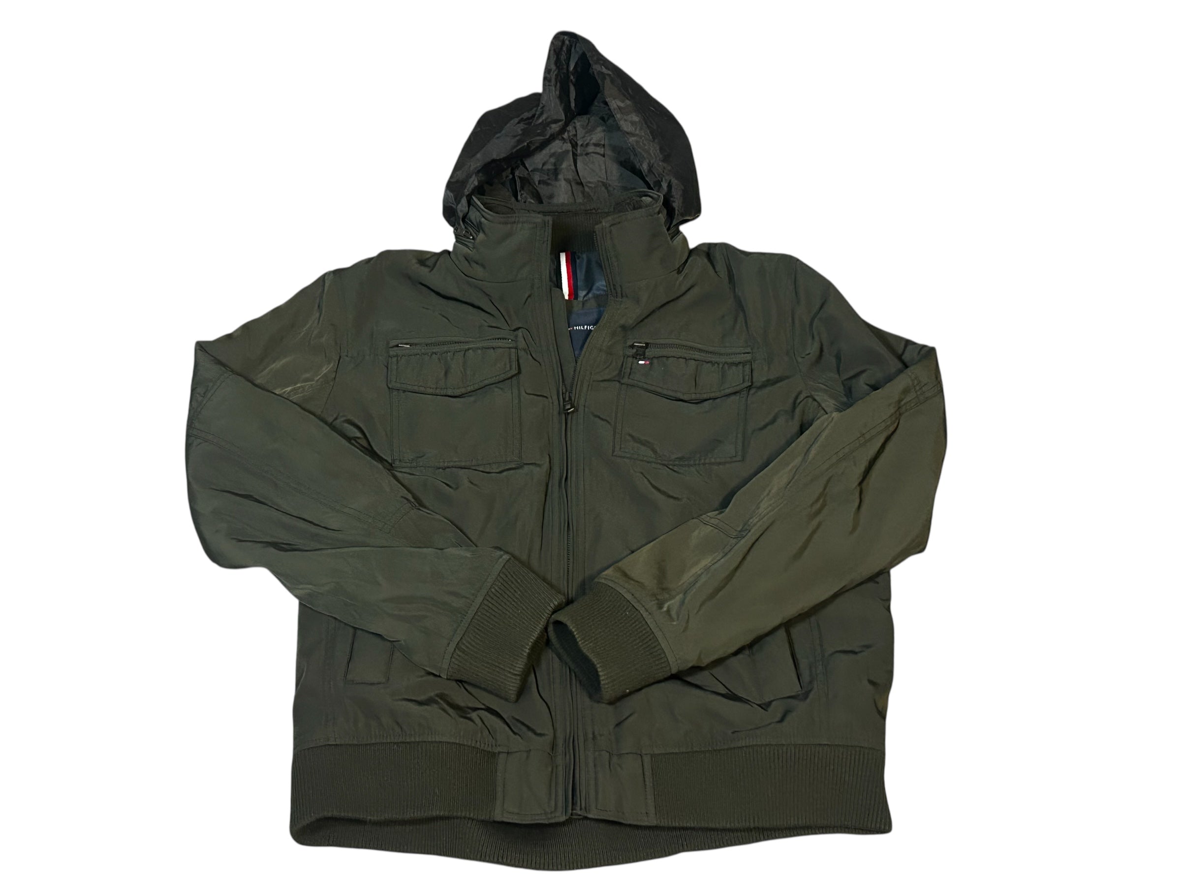 Tommy Hilfiger olive green jacket coat water/wind resistant- Men's size XL