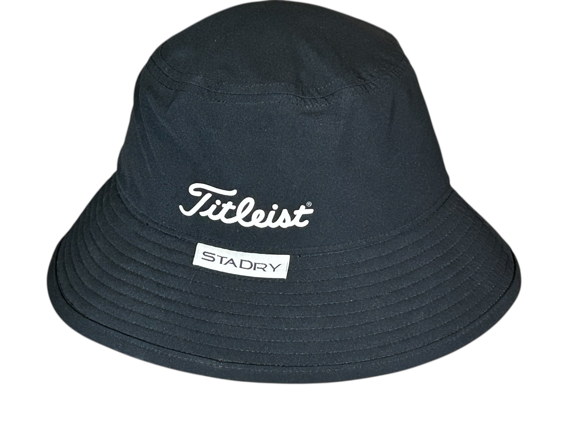 Titleist Men's StaDry Waterproof Bucket Golf Hat - Black/White, Small/Medium