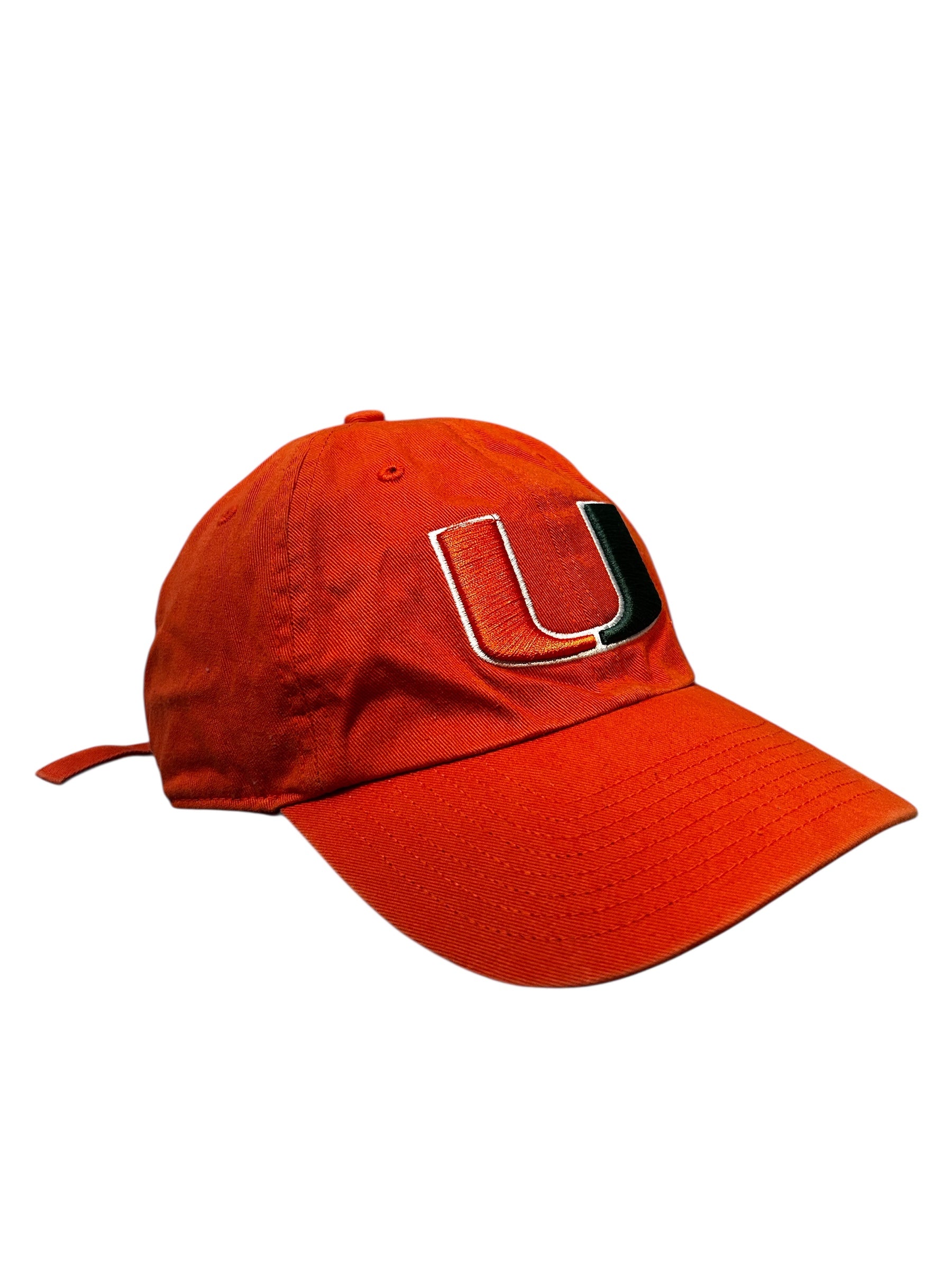 University of Miami Hurricanes orange strapback hat- One Size